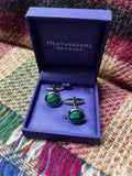Heathergems Silver Plated Round Cufflinks Caledonia Lifestyle Peebles