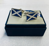 St. Andrews Saltire Enamel Cufflinks by Sgian Dubh Co Caledonia Lifestyle Peebles