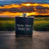 Peebles Tartan Hip Flask - Safe Oot Safe In Caledonia Lifestyle Peebles