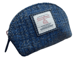 Harris Tweed Coin Purse - Peacock Blue Melange Caledonia Lifestyle Peebles