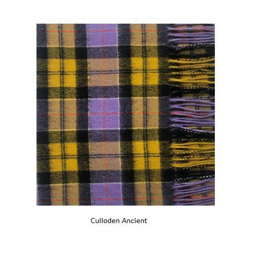 Ancient Culloden Tartan Lambswool Scarf Caledonia Lifestyle Peebles