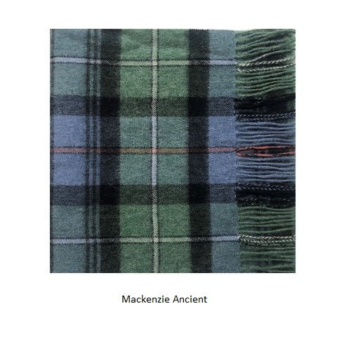 Ancient Mackenzie Tartan Lambswool Scarf Caledonia Lifestyle Peebles