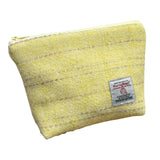 Harris Tweed Coin Purse - Pastel Lemon Stripe Caledonia Lifestyle Peebles