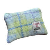 Harris Tweed Coin Purse - Pastel Lime Check Caledonia Lifestyle Peebles