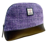 Harris Tweed Cosmetic Bag - Lavender Purple Melange Caledonia Lifestyle Peebles