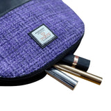 Harris Tweed Cosmetic Bag - Lavender Purple Melange Caledonia Lifestyle Peebles