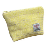 Harris Tweed Make-up Bag - Pastel Lemon Stripe Caledonia Lifestyle Peebles