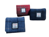 Harris Tweed Purse - Denim Blue Windowpane Check Caledonia Lifestyle Peebles