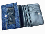 Harris Tweed Purse - Denim Blue Windowpane Check Caledonia Lifestyle Peebles