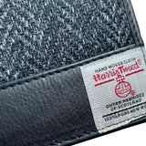 Harris Tweed Wallet - Charcoal Grey Herringbone Caledonia Lifestyle Peebles