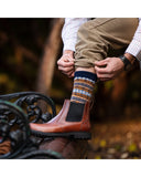 Men's Fair Isle Socks - Navy Blue Caledonia Lifestyle Peebles