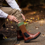 Men's Herringbone Socks - Moss Green Caledonia Lifestyle Peebles
