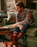 Men's Herringbone Socks - Mulberry Caledonia Lifestyle Peebles