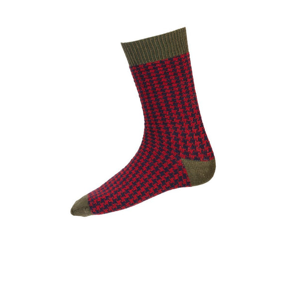 Men's Houndstooth Casual Socks - Spruce Caledonia Lifestyle Peebles