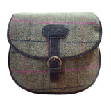 Olive Green Tweed Cross Body Saddle Bag Caledonia Lifestyle Peebles