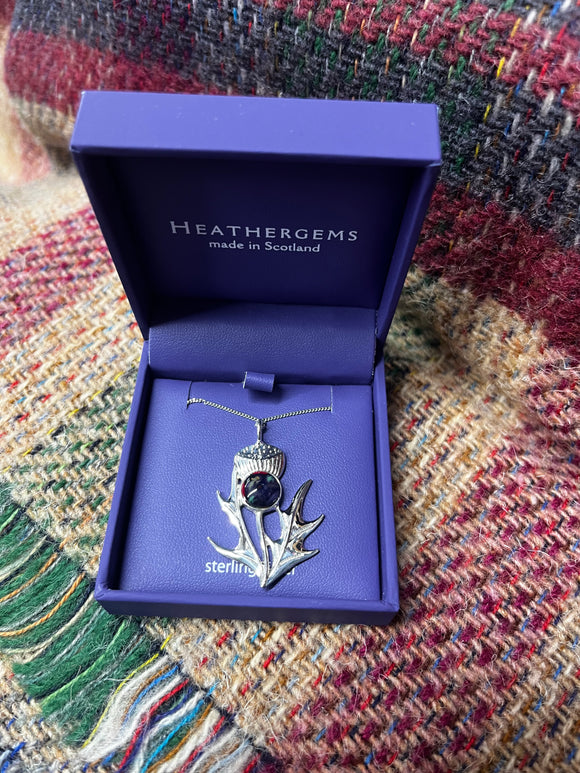 Heathergems - Sterling Silver Thistle Necklace Caledonia Lifestyle Peebles