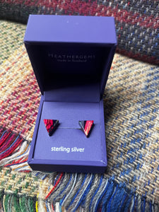 Heathergems Sterling Silver Triangle Stud Earrings Caledonia Lifestyle Peebles