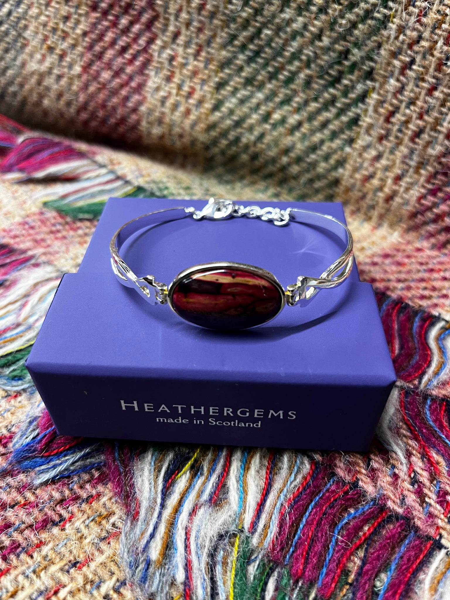 Heathergems Silver Plated Bangle Caledonia Lifestyle Peebles