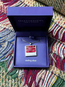 Heathergems Sterling Silver Square Necklace