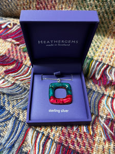 Heathergems Sterling Silver Square Necklace