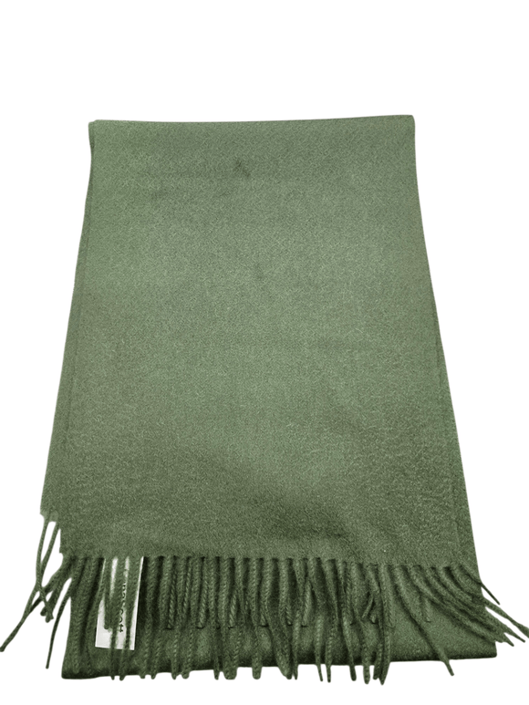 Classic Olive Green Cashmere Scarf - Caledonia Lifestyle Peebles