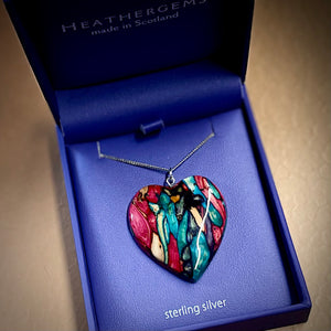 Heathergems Sterling Silver Large Heart Necklace Caledonia Lifestyle Peebles