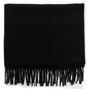 Black Pure Lambswool Scarf Caledonia Lifestyle Peebles