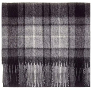 Grey Buchanan Tartan Lambswool Scarf Caledonia Lifestyle Peebles