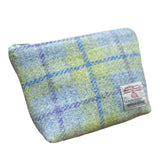 Harris Tweed Coin Purse - Pastel Lime Check Caledonia Lifestyle Peebles