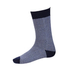 Men's Herringbone Socks - Navy Caledonia Lifestyle Peebles