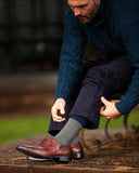 Men's Herringbone Socks - Navy Caledonia Lifestyle Peebles