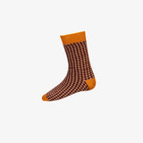 Men's Houndstooth Casual Socks - Ochre Caledonia Lifestyle Peebles