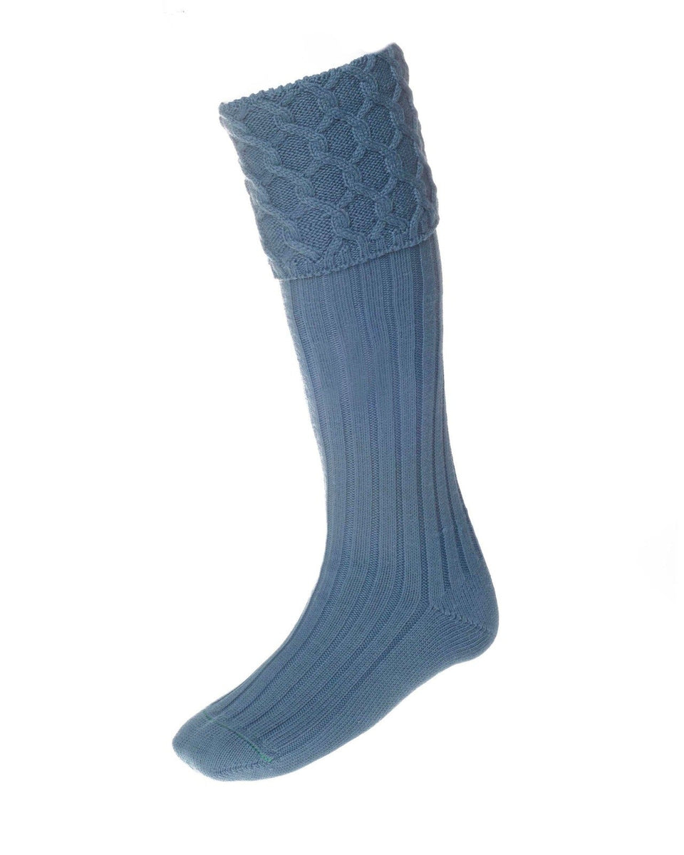 Men's Kilt Socks - Ancient Blue - Caledonia Lifestyle Peebles