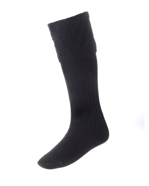 Men's Kilt Socks - Black Caledonia Lifestyle Peebles