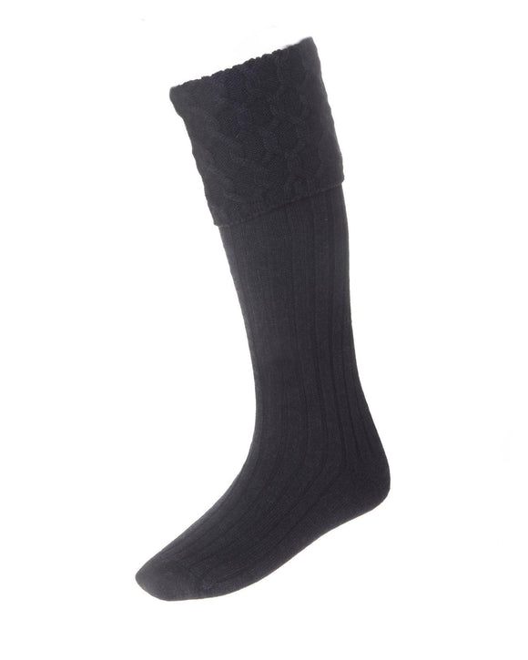 Men's Kilt Socks - Charcoal Grey Caledonia Lifestyle Peebles