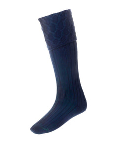 Men's Kilt Socks - Navy Blue Caledonia Lifestyle Peebles