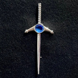 Pewter Sword Kilt Pin - Blue Stone Caledonia Lifestyle Peebles
