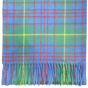 Pure Cashmere Scarf - Weathered Donegal Tartan Caledonia Lifestyle Peebles