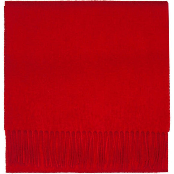 Scarlet Red Pure Lambswool Scarf Caledonia Lifestyle Peebles