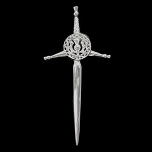Sterling Silver Sword Thistle Kilt Pin - Caledonia Lifestyle Peebles